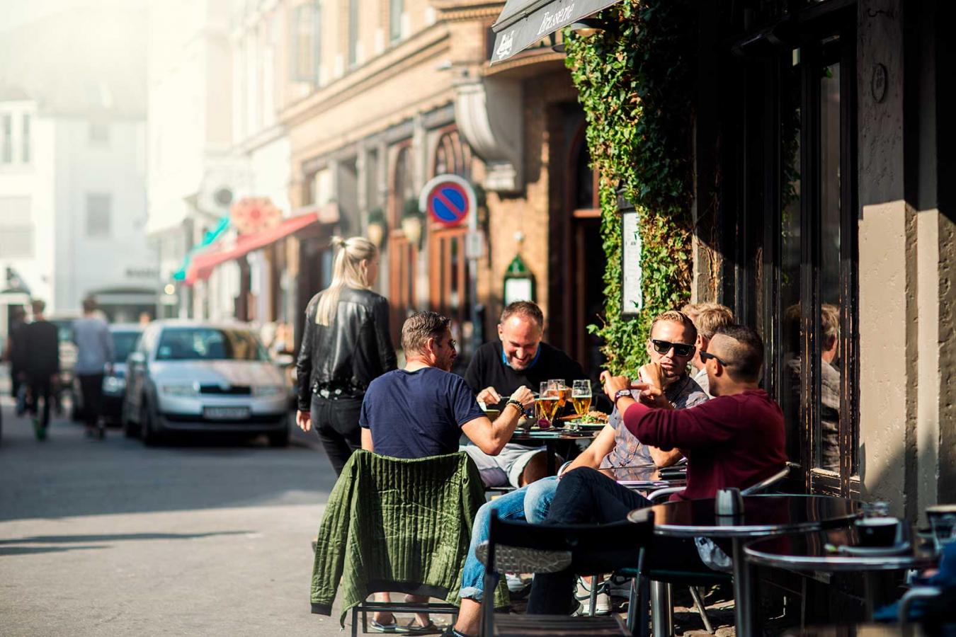 Cosy times at a café in central Aarhus