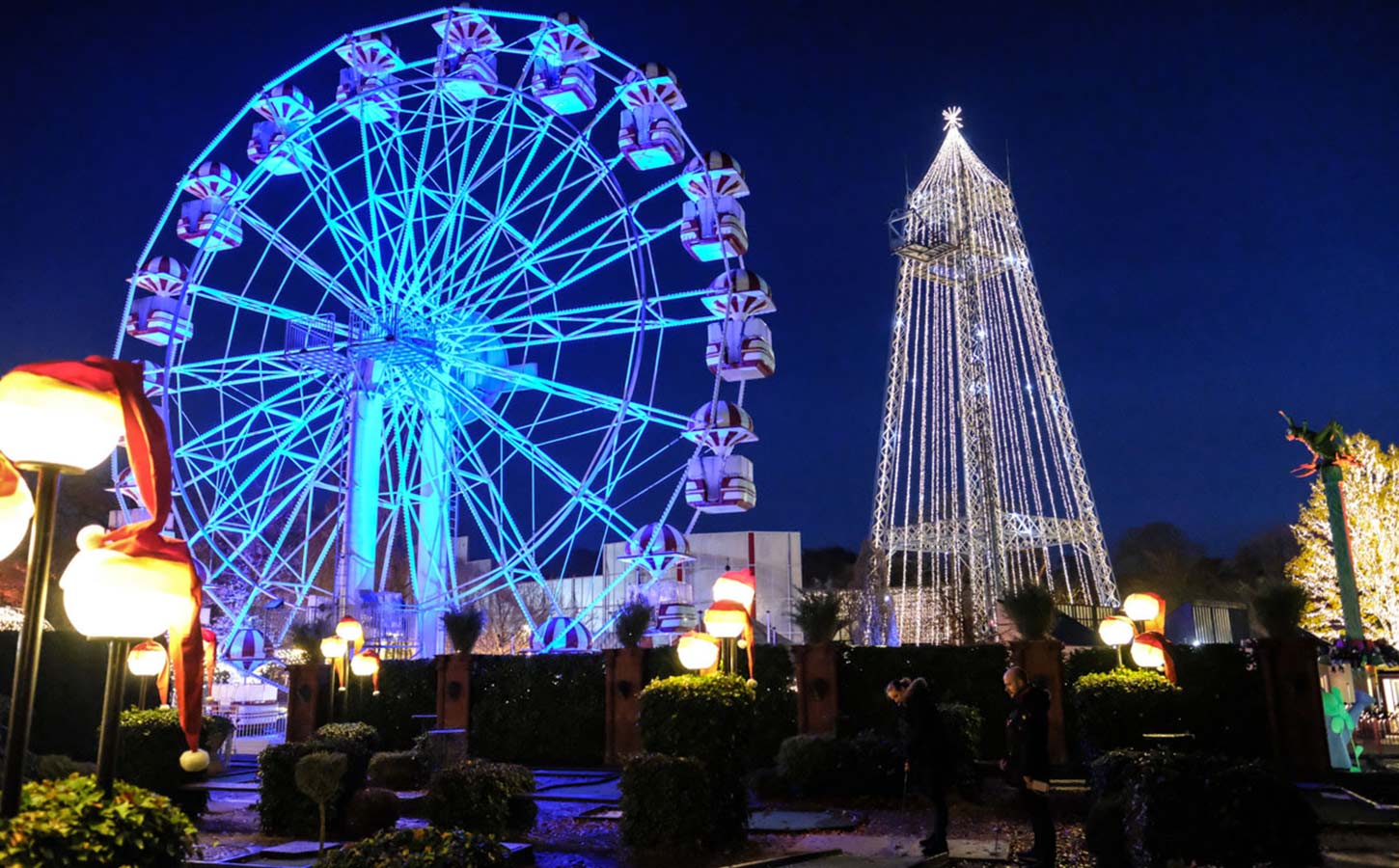 Ferris wheel and Christmas in Tivoli Friheden, Aarhus