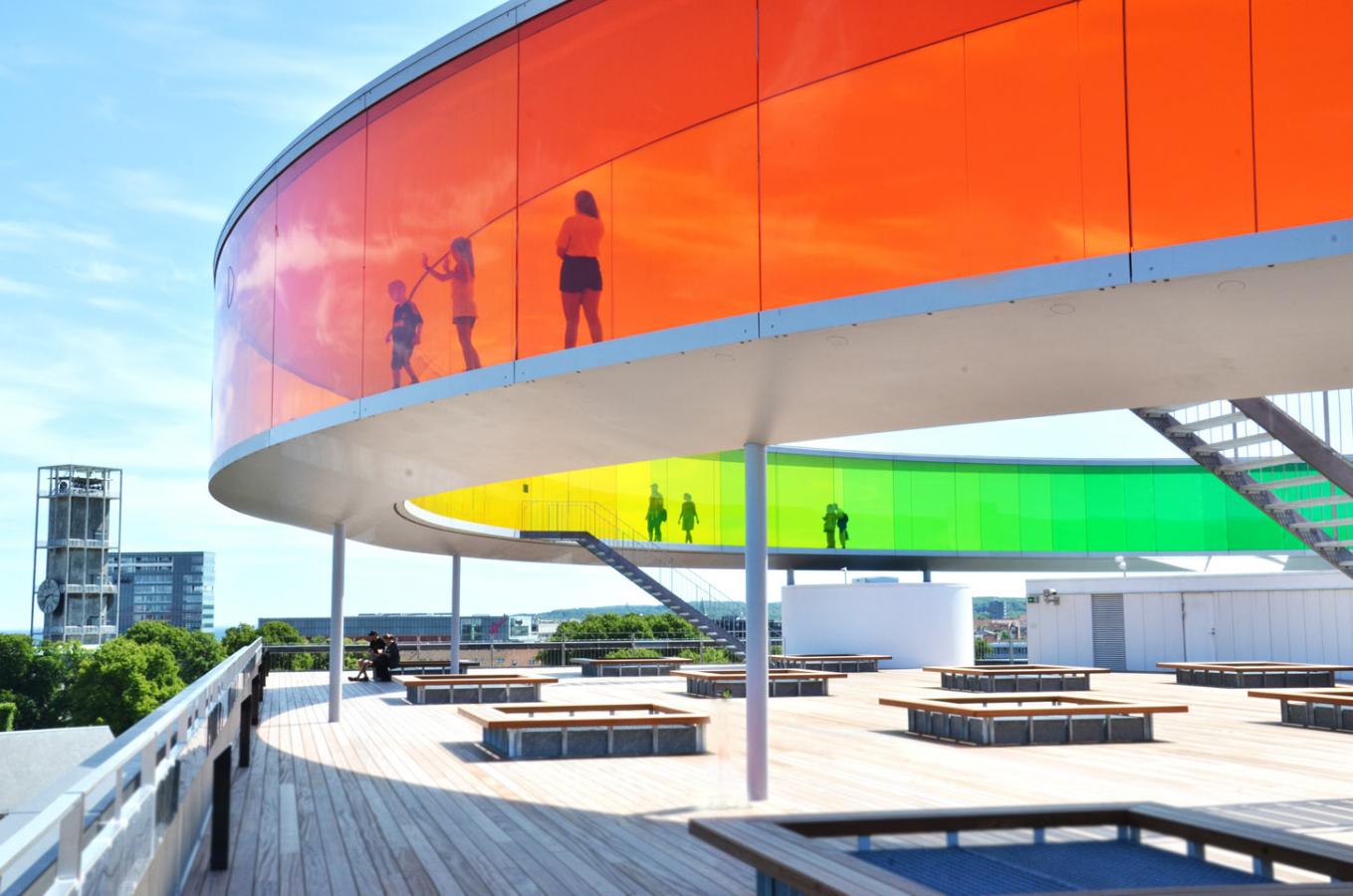 Your rainbow panorama på toppen af ARoS Aarhus Kunstmuseum