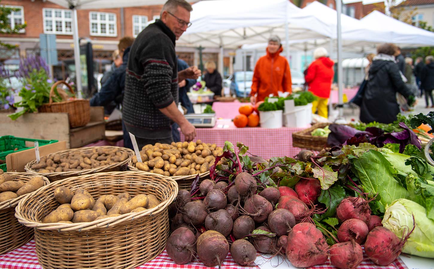 Local produce at Nytorv Square in Viborg