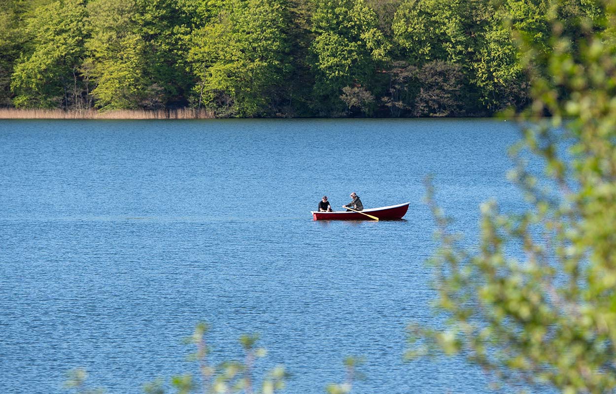 Fishing from a boat on Hald Lake near Viborg