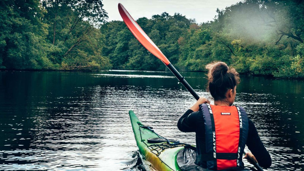 Kayaking on the Gudenå River in Denmark