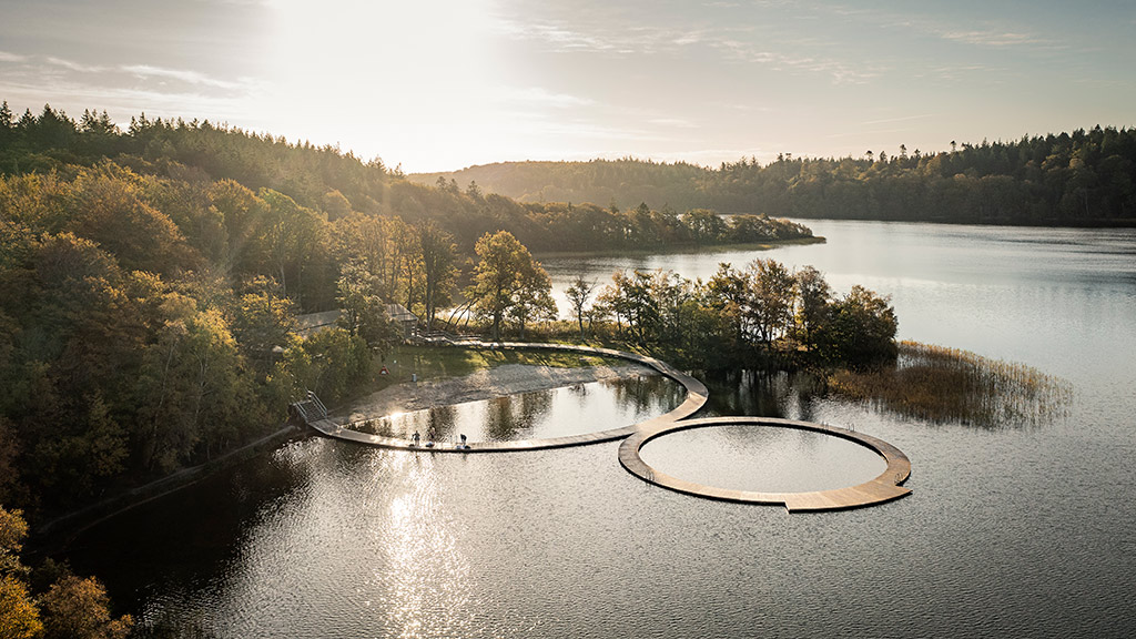 Vestre Søbad i Almindsø ved Silkeborg