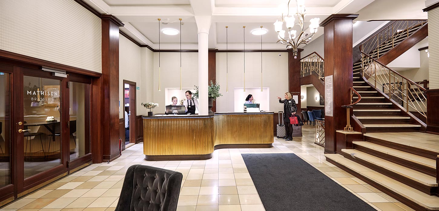 Receptionen på Hotel Randers
