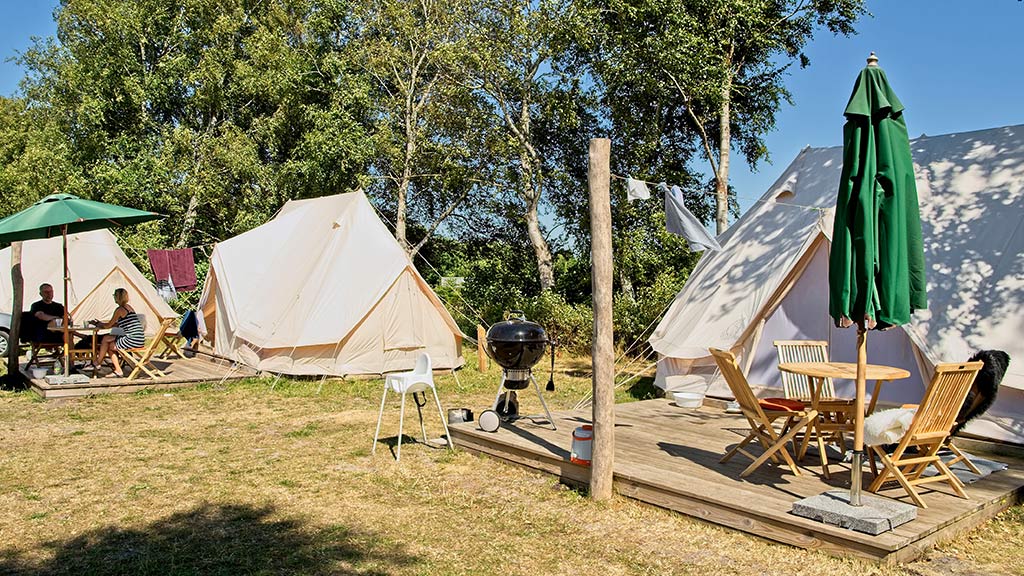 Glamping på Bamsebo Camping i Favrskov