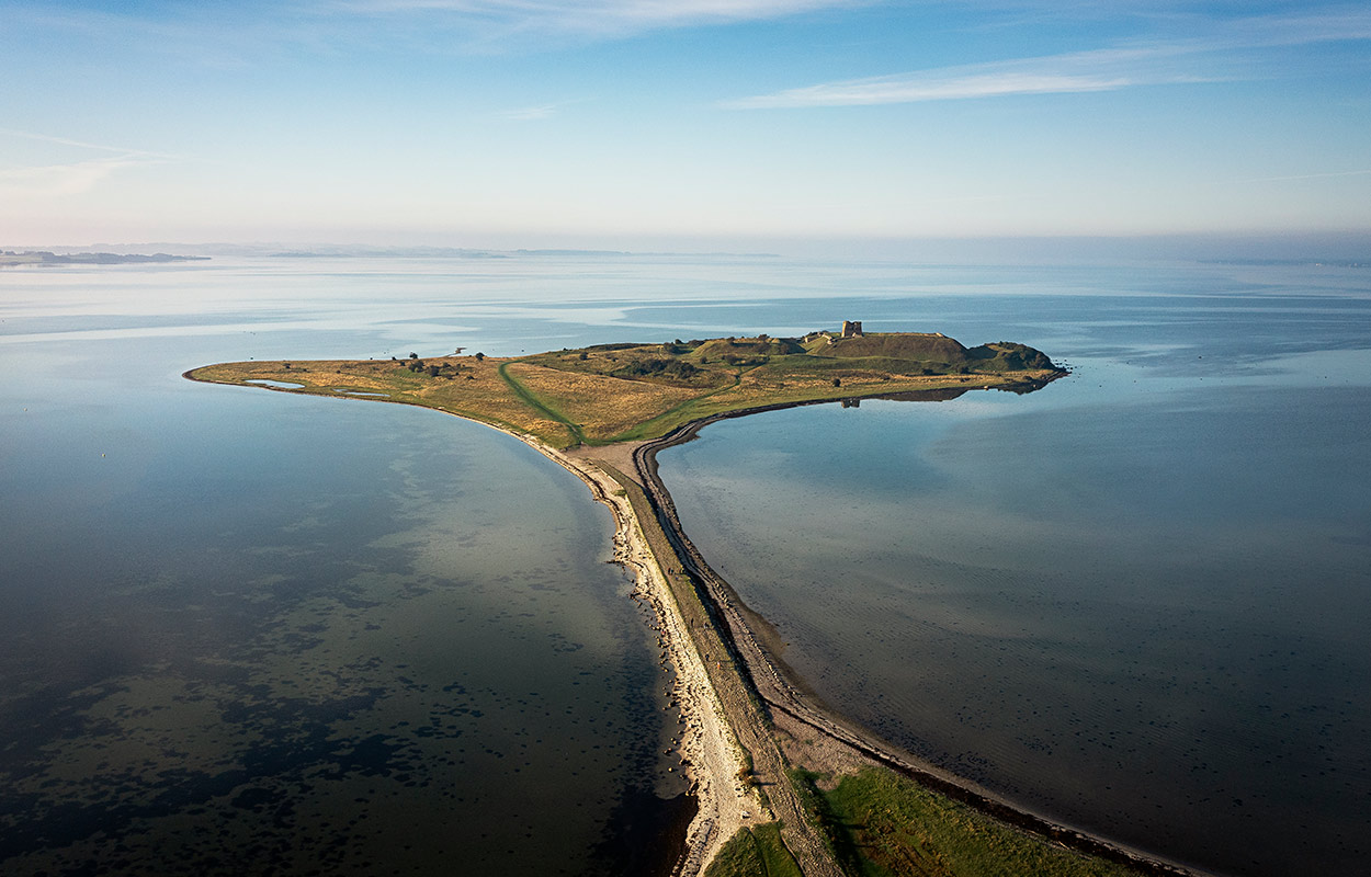 Kalø Castle Ruin in National Park Mols Bjerge on Djursland