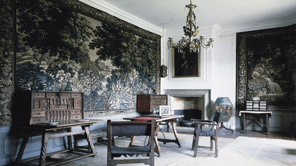 Stue på Rosenholm Slot på Djursland