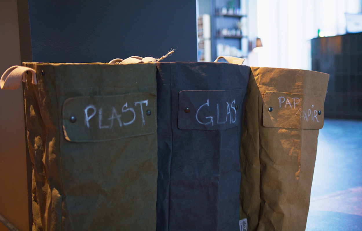 Affaldssortering på Peak 12 Hotel i Viborg