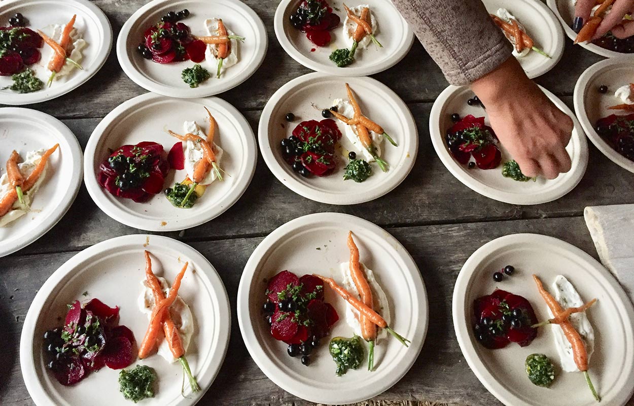 Mad på Karpenhøj Naturcenter på Djursland