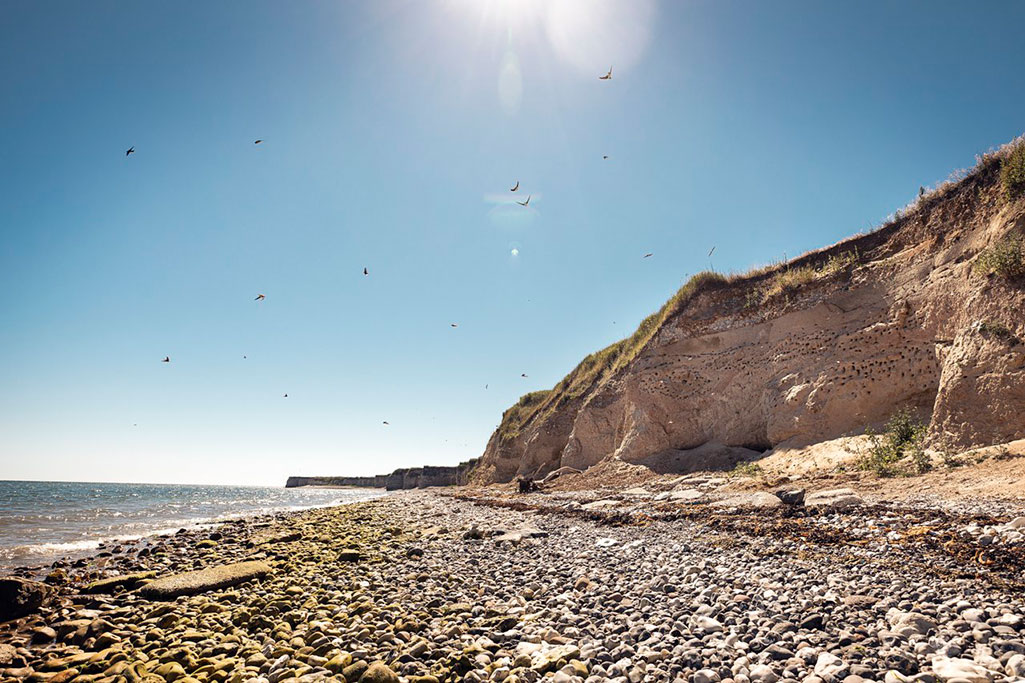 Karlby og Sangstrup klinter strand på Djursland