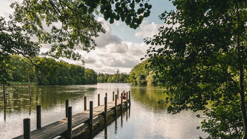Outdoor chills in the lake district Denmark