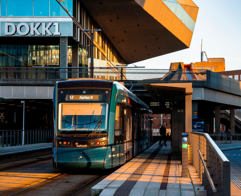 Letbanen i Aarhus ved Dokk1