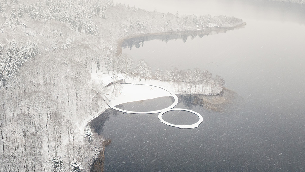 Vinterlandskab Almindsø ved Silkeborg