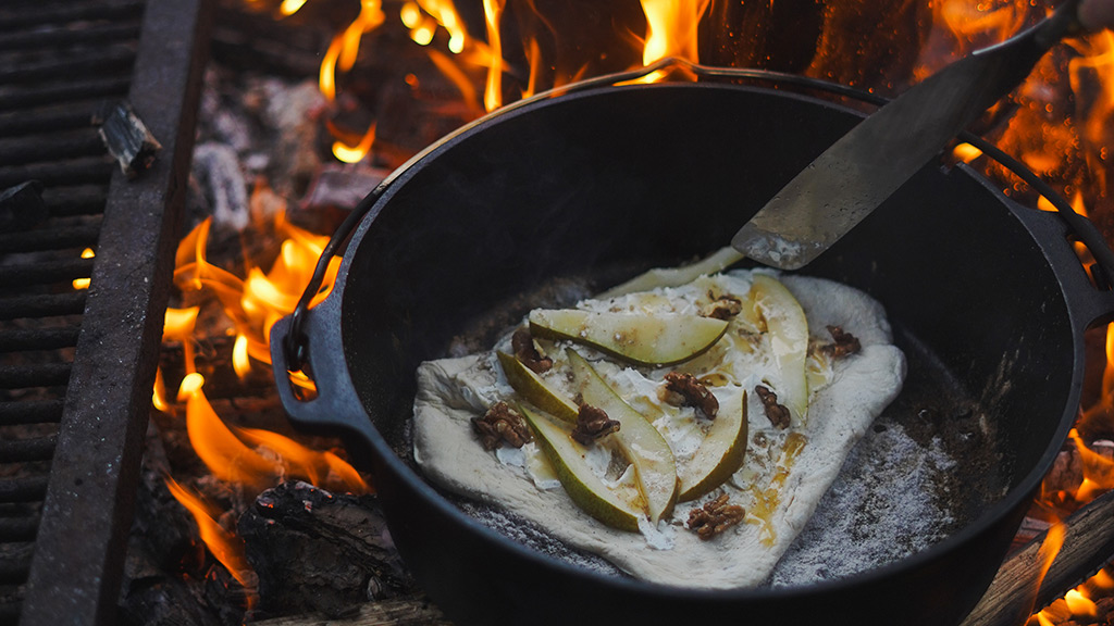 Outdorr pizza på Karpenhøj Naturcenter på Djursland