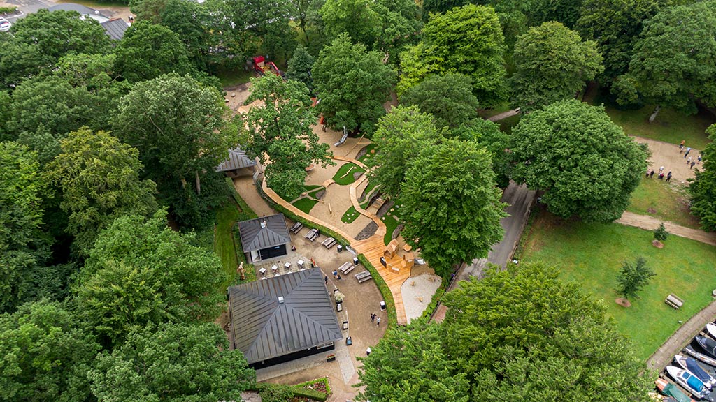 Legepladsen Indelukket i Silkeborg fra oven
