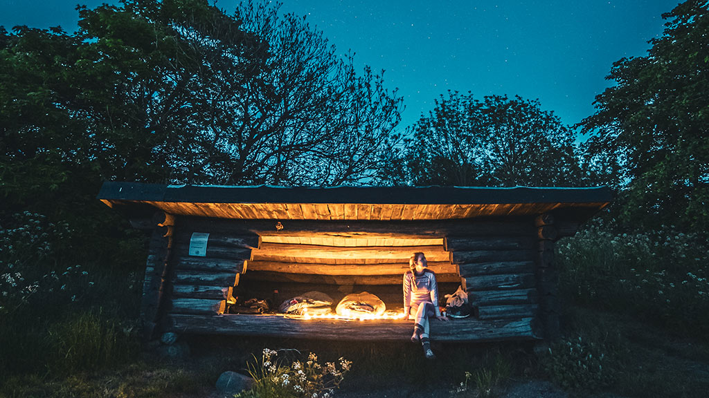 Shelter på Karpenhøj Naturcenter på Djursland