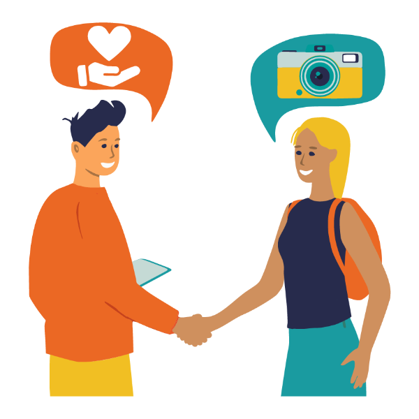 Krydstogtsgæsternes møde med frivillige velkomstværter