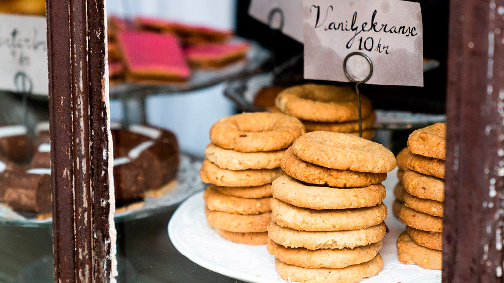 Vaniljekranse bagt i Den Gamle By