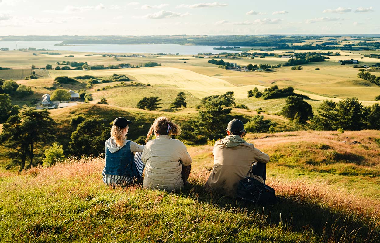 Venner på tur i Mols Bjerge på Djursland