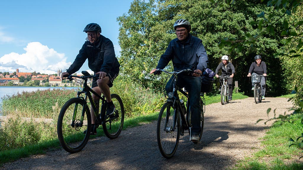 På cykel ved Viborg Sø