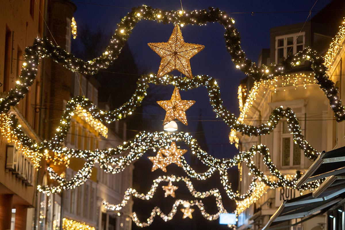 Julepynt i Viborgs gader