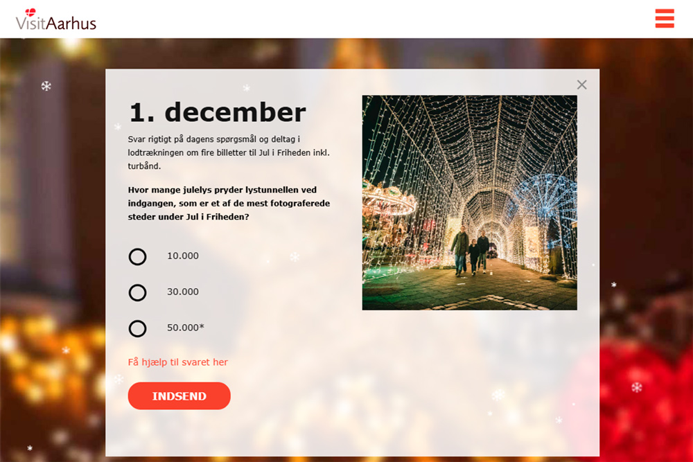 Låge i VisitAarhus julekalender