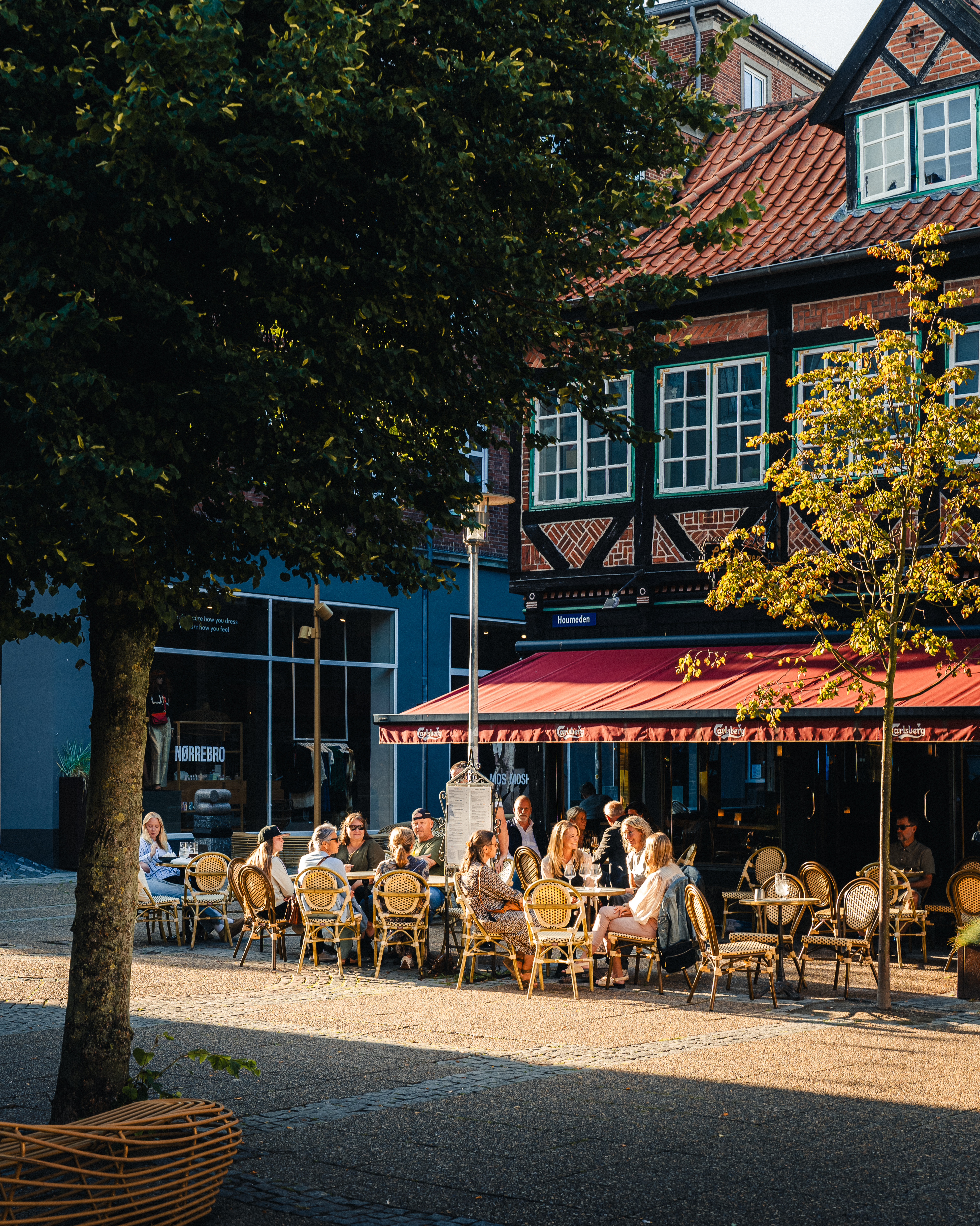 Caféliv en sommerdag i Randers