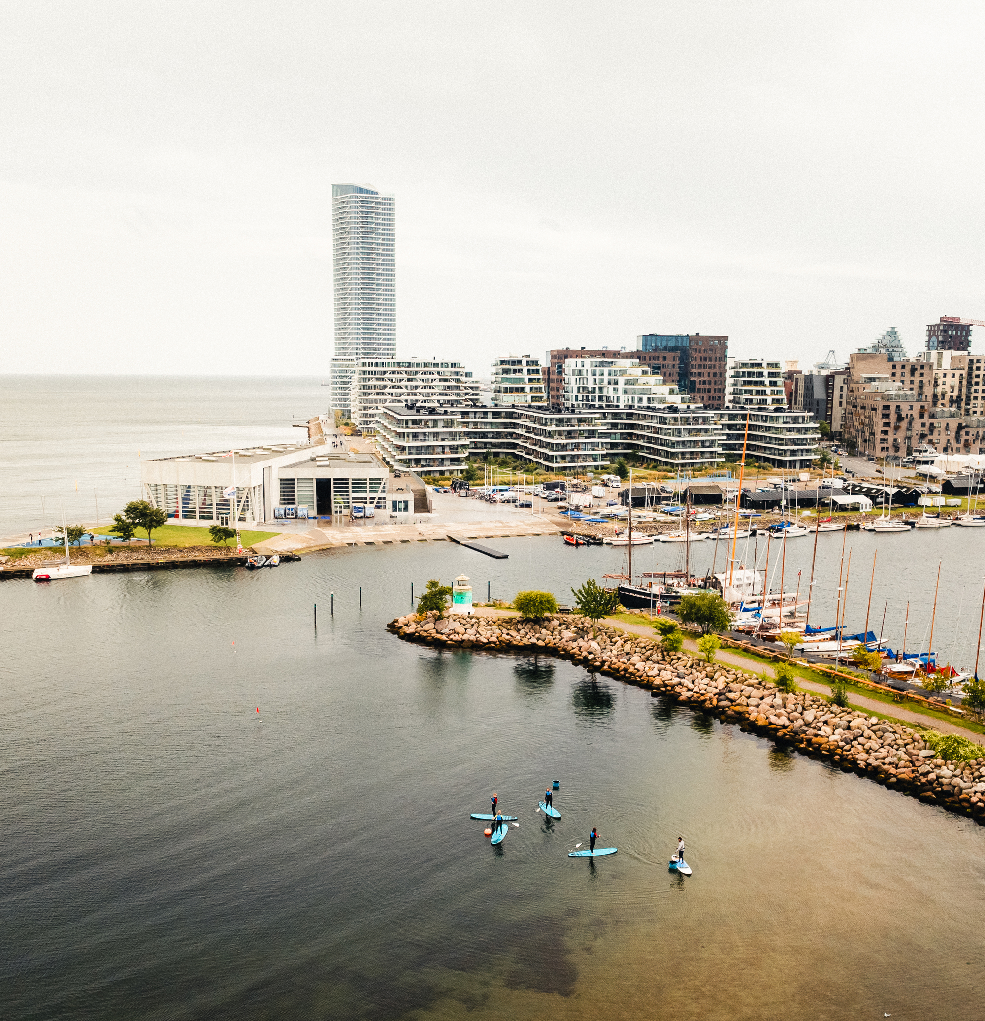 Vandsport ved Aarhus Ø og Lighthouse