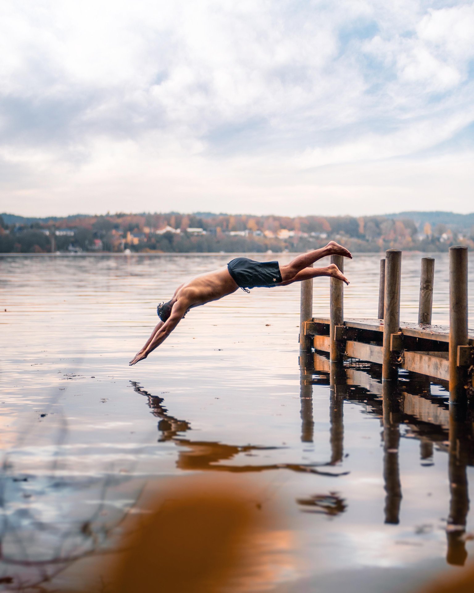 Hop i vandet i Silkeborg søerne