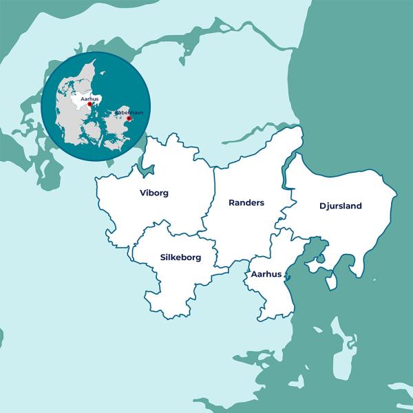 Aarhusregionen kort 2024
