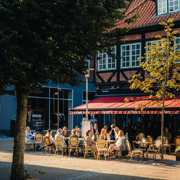 Caféliv en sommerdag i Randers