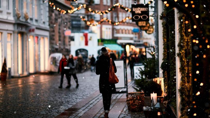 Christmas shopping in Vestergade, Aarhus