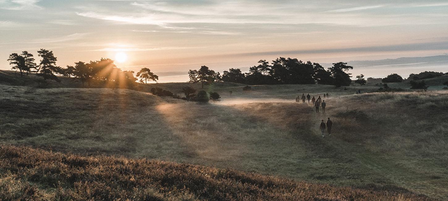 Sunrise in the Danish National Park Mols Bjerge on Djursland