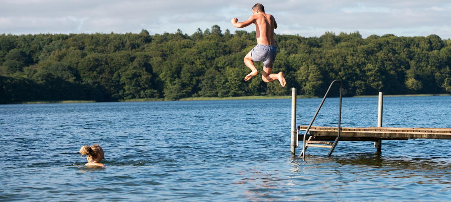 Go for a swim in Hald Lake by Viborg