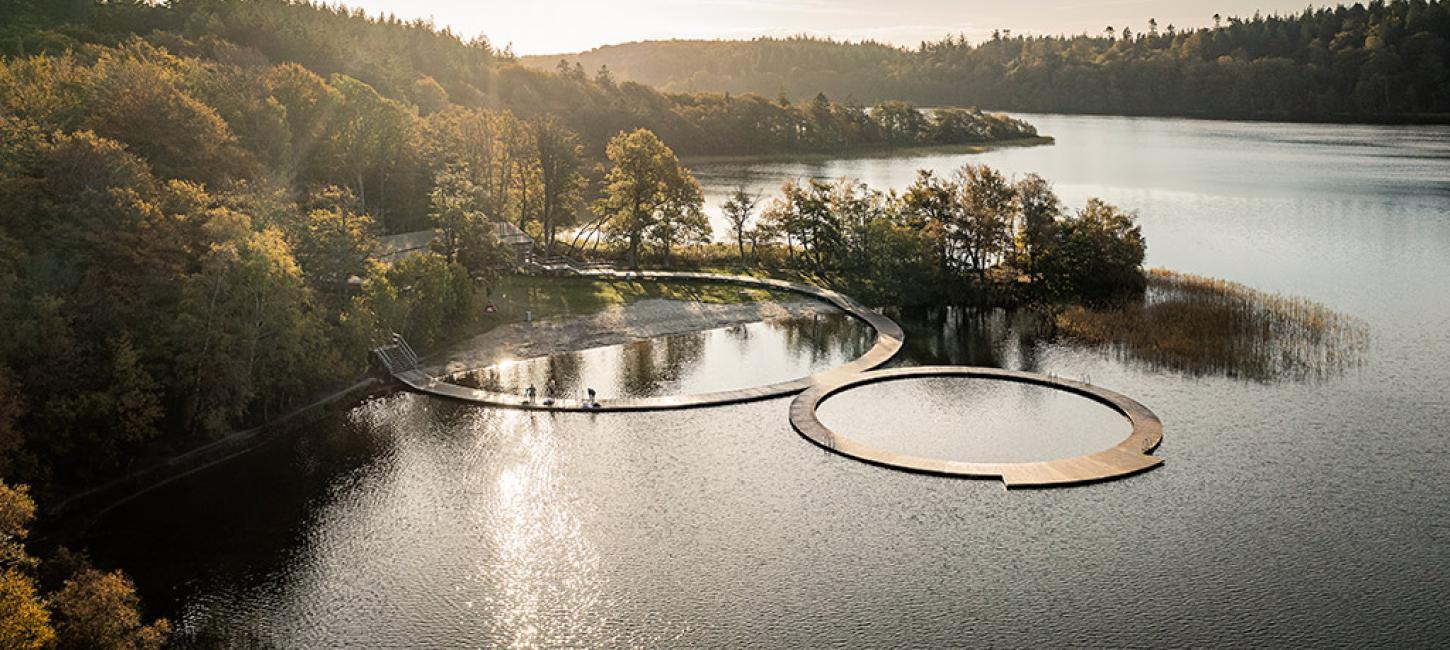 Lakeside Bath in Almind Lake by Silkeborg