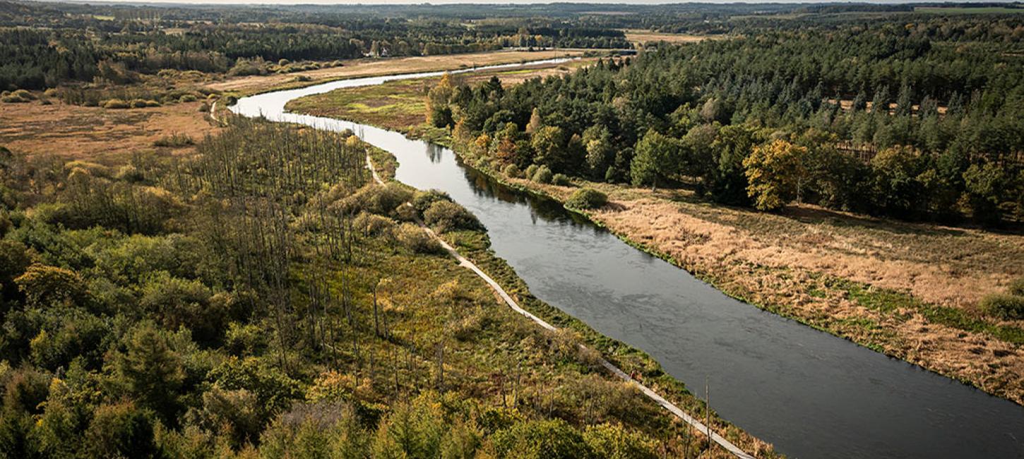 Gudenå River and the Træksti