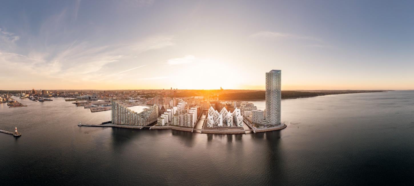 Aarhus Ø set fra luften