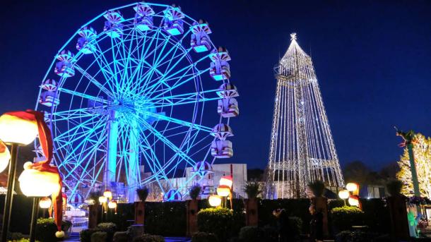 Ferris wheel and Christmas in Tivoli Friheden, Aarhus