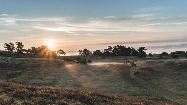 Sunrise in the Danish National Park Mols Bjerge on Djursland