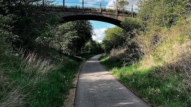 Biking on the old railway near Viborg