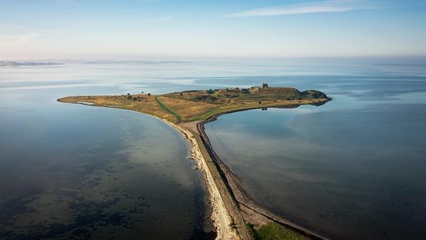 Kalø Castle Ruin in National Park Mols Bjerge on Djursland