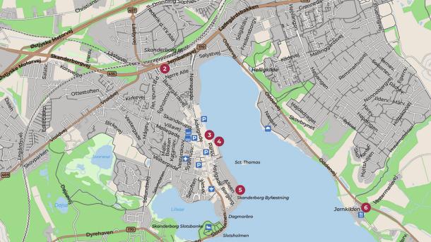 Map of Skanderborg