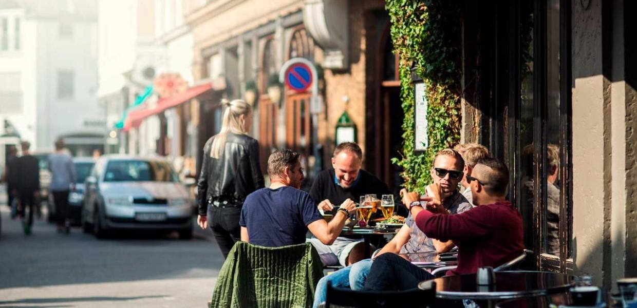 Cosy times at a café in central Aarhus