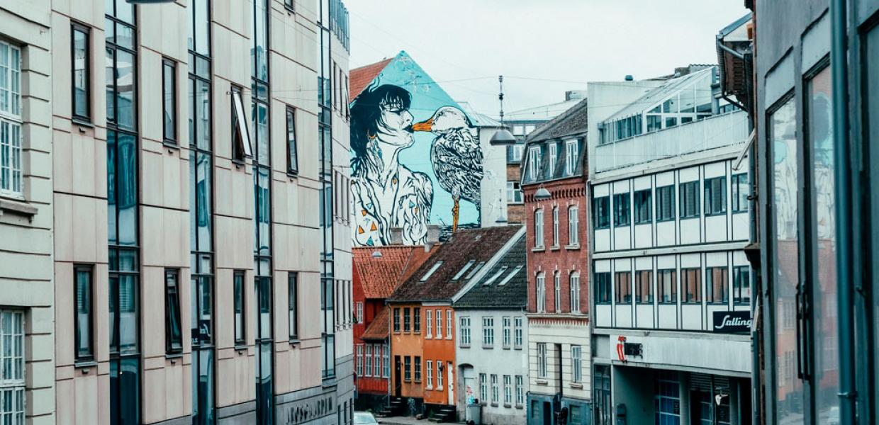 Street Art in Fiskergade in Aarhus