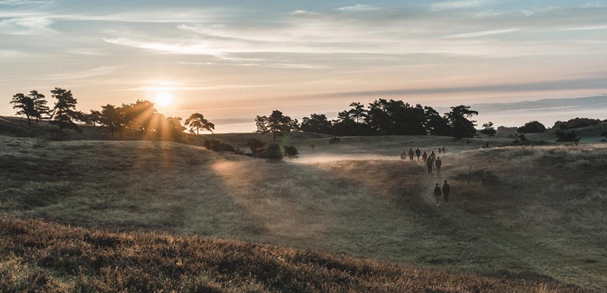 Sunrise in the Danish National Park Mols Bjerge on Djursland