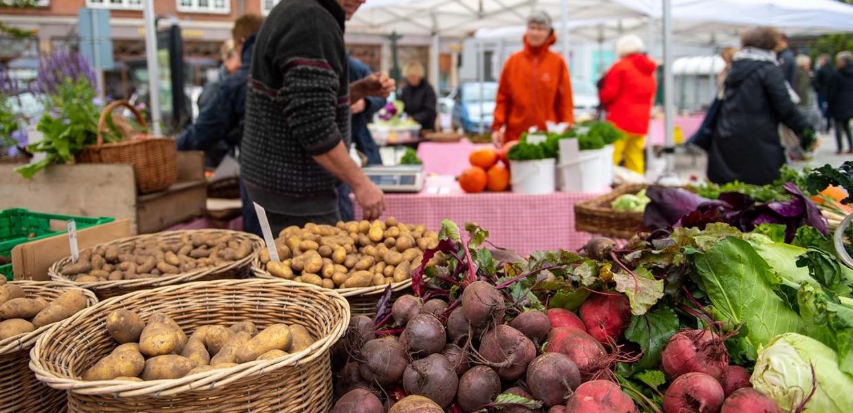 Local produce at Nytorv Square in Viborg