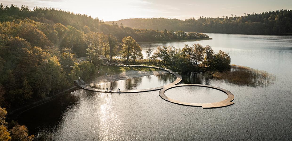 Lakeside Bath in Almind Lake by Silkeborg