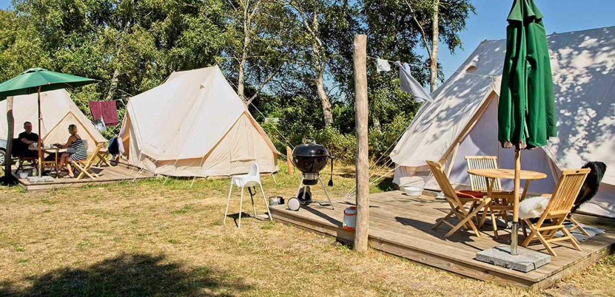 Glamping på Bamsebo Camping i Favrskov