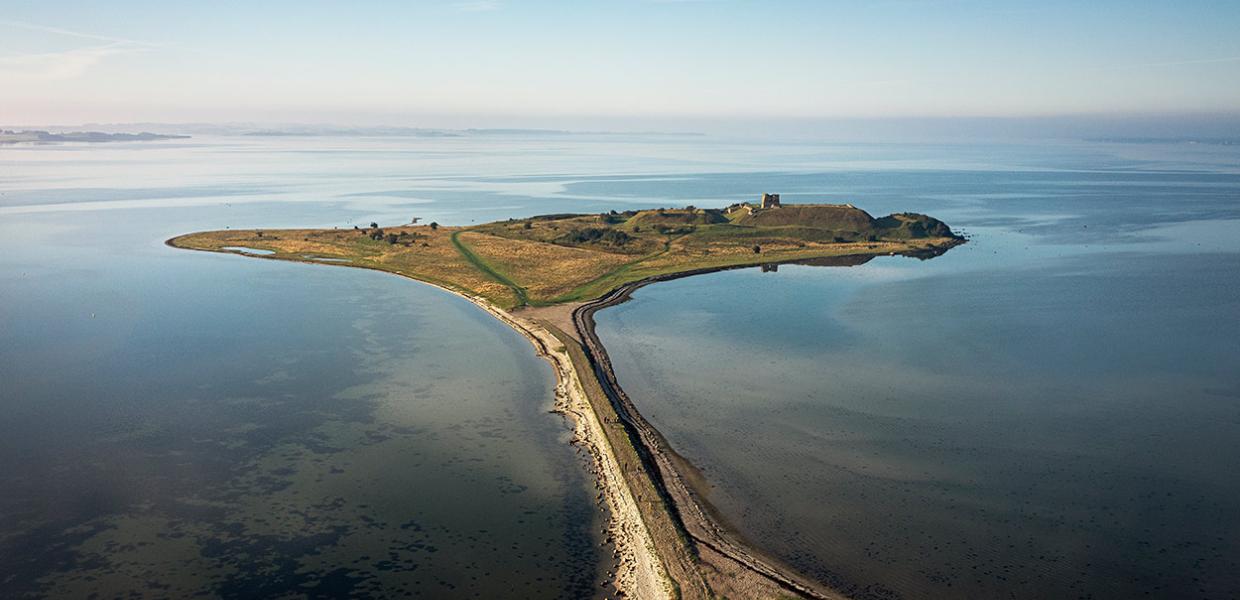 Kalø Castle Ruin in National Park Mols Bjerge on Djursland