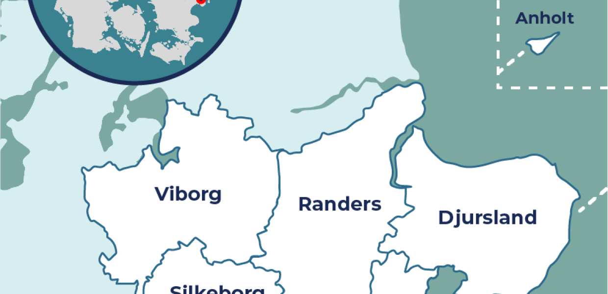Int - The Aarhus Region on a map 
